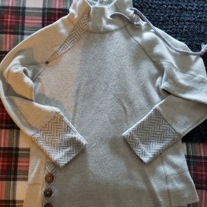 Prana pull over with moc turtle neckline